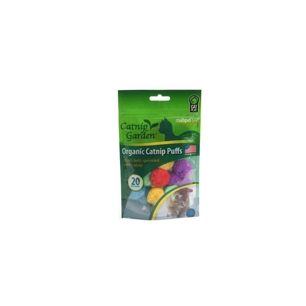 Multipet Catnip Garden Organic Grain Free Catnip Puffs For Cats 20 pk 20560 - main